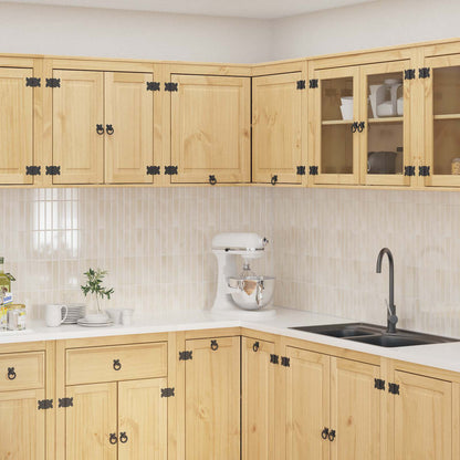 vidaXL Cabinet SKI Honey Brown 80 x 80 x 60 cm Solid Pine Wood