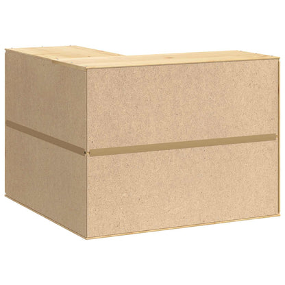vidaXL Cabinet SKI Honey Brown 80 x 80 x 60 cm Solid Pine Wood