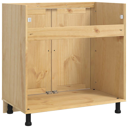 vidaXL Cabinet SKI Honey Brown 80 x 46 x 81 cm Solid Pine Wood