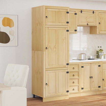 vidaXL Cabinet SKI Honey Brown 66 x 58 x 207 cm Solid Pine Wood