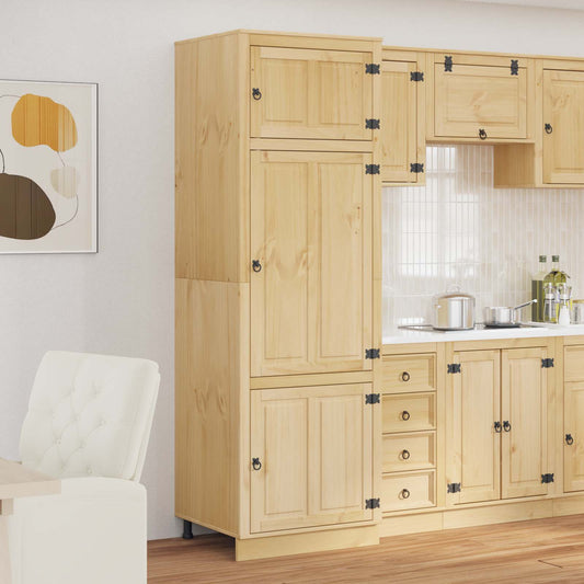 vidaXL Cabinet SKI Honey Brown 66 x 58 x 207 cm Solid Pine Wood
