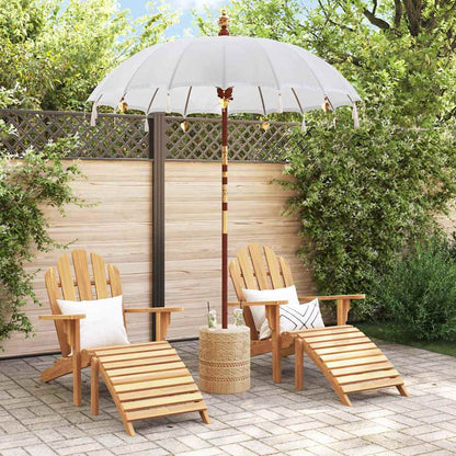 vidaXL Balinese Parasol Cream 190 x 190 x 260 cm Cotton and solid wood