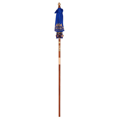 vidaXL Balinese Parasol Blue 125 x 125 x 260 cm Cotton and Wood