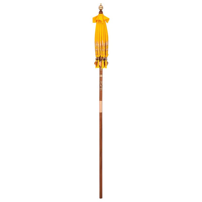 vidaXL Balinese Parasol Yellow 125 x 125 x 260 cm Cotton and Wood