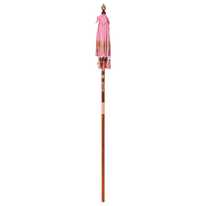 vidaXL Balinese Parasol Pink 125 x 125 x 260 cm Cotton and Wood