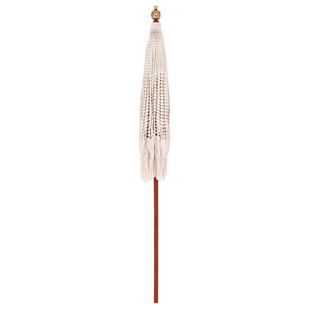 vidaXL Macrame Parasol Cream 190 x 190 x 260 cm