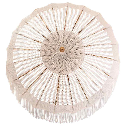 vidaXL Macrame Parasol Cream 190 x 190 x 260 cm