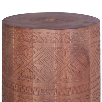vidaXL Parasol Base 28.05 kg Natural Solid Wood Cylindrical