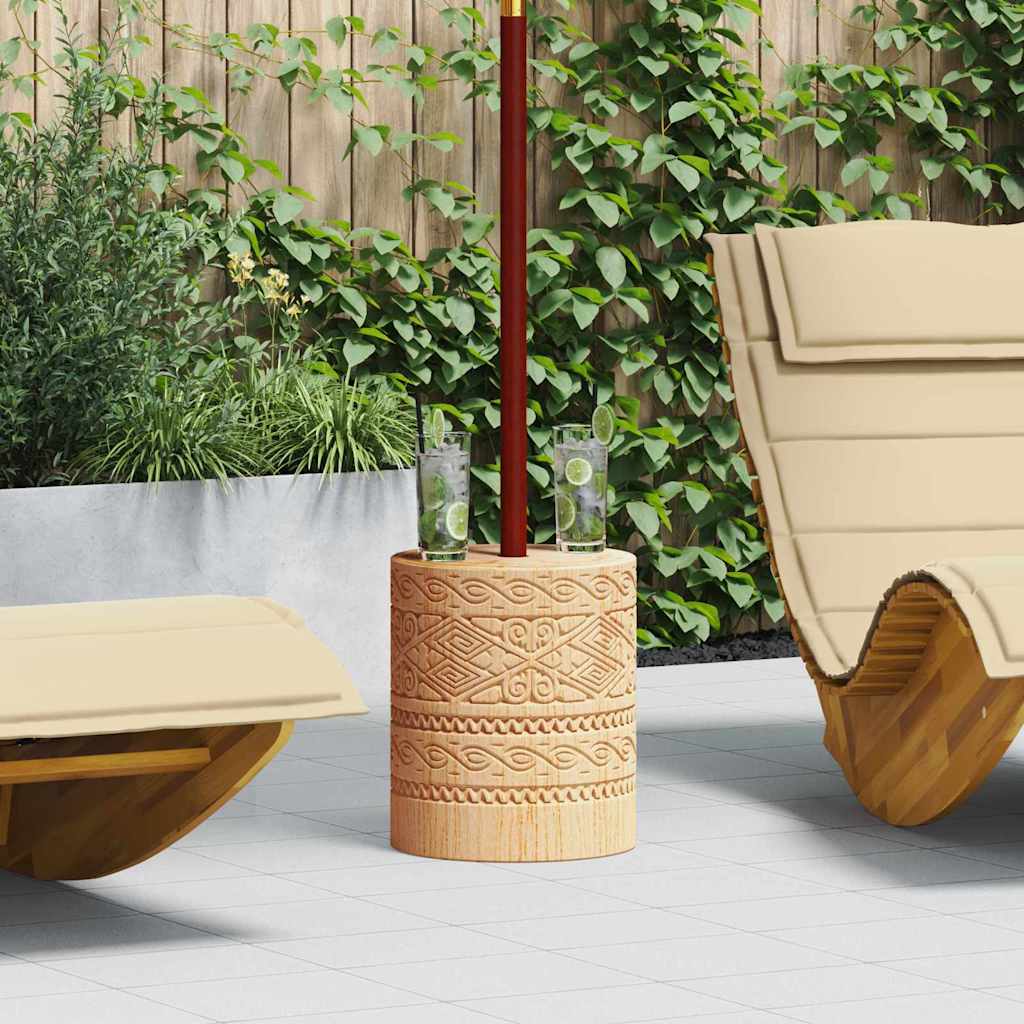 vidaXL Parasol Base Natural Ø34 x 40 cm Solid Wood