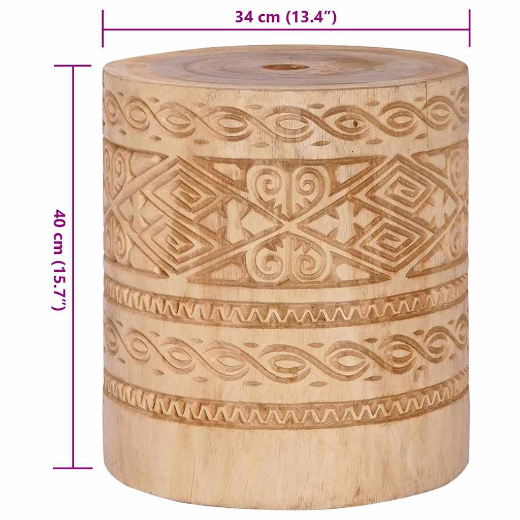 vidaXL Parasol Base Natural Ø34 x 40 cm Solid Wood