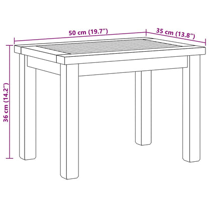 vidaXL Coffee Table Brown 50 x 35 x 36 cm Solid Teak Wood
