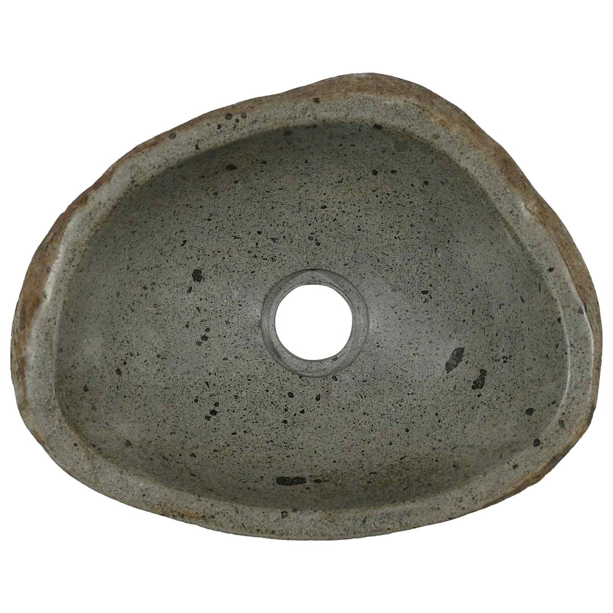 vidaXL Riverstone basin Light Grey (30-37) x (25-30) x 12 cm