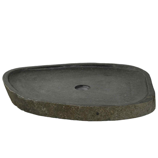 vidaXL Wall Hung Basin Grey (30-37) x (25-30) x 12 cm River stone