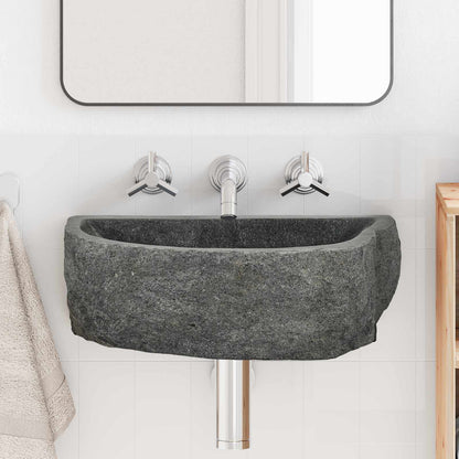vidaXL Wall-mounted Basin Grey 45 x 35 x 15 cm River Stone