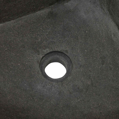 vidaXL Basin Grey (30-37) x (30-37) x 12 cm River stone