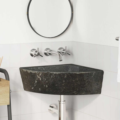 vidaXL Basin Grey (38-45) x (38-45) x 12 cm River stone