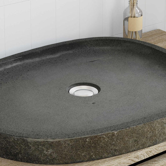 vidaXL Basin Grey (55-65) x (40-50) x 6 cm River stone