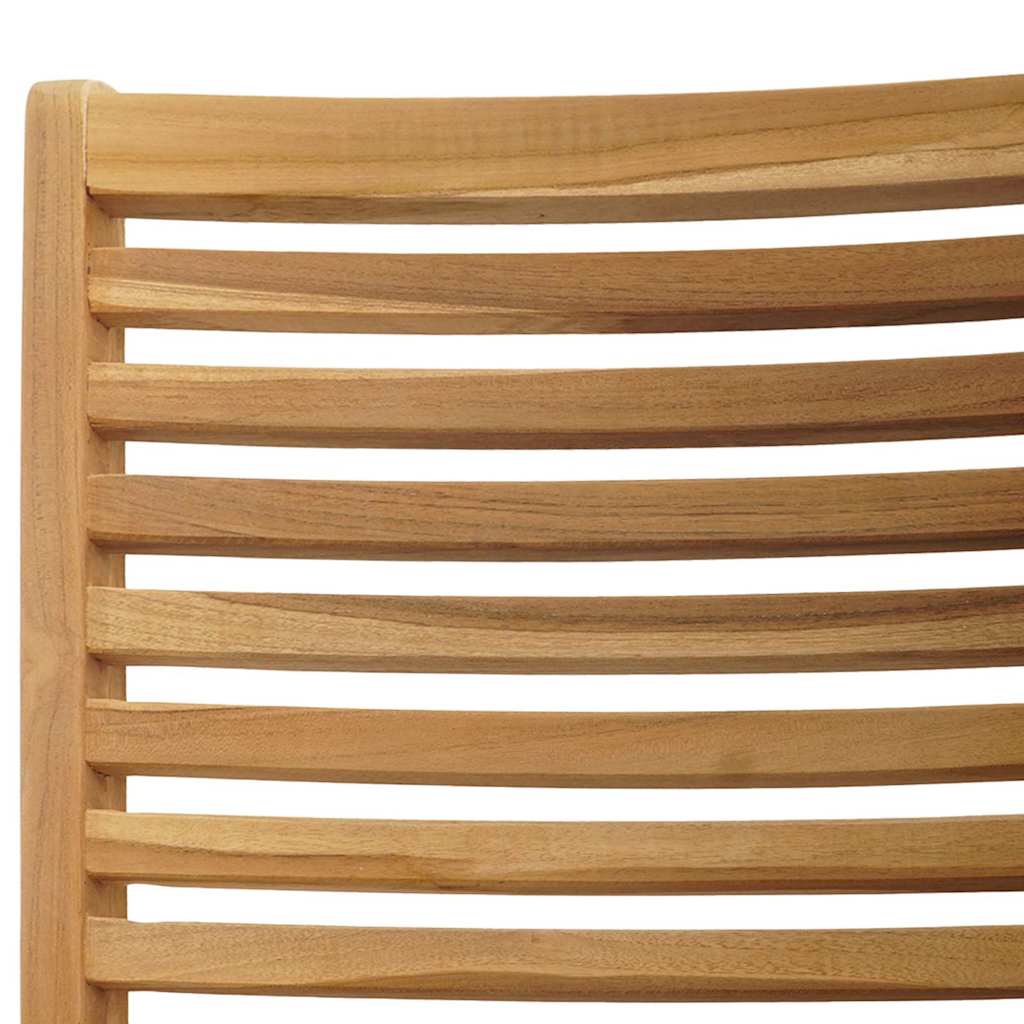 vidaXL Chair Folding 2 pcs Brown 64.5 x 52 x 108 cm Solid Teak Wood