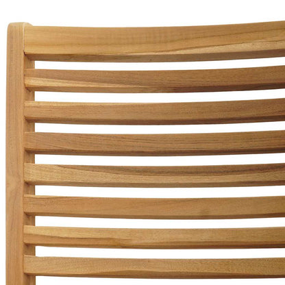 vidaXL Chair Folding 2 pcs Brown 64.5 x 52 x 108 cm Solid Teak Wood