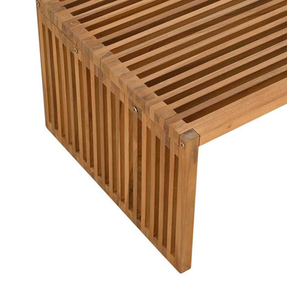 vidaXL Garden Side Table Brown 90 x 50 x 36 cm Solid Teak Wood