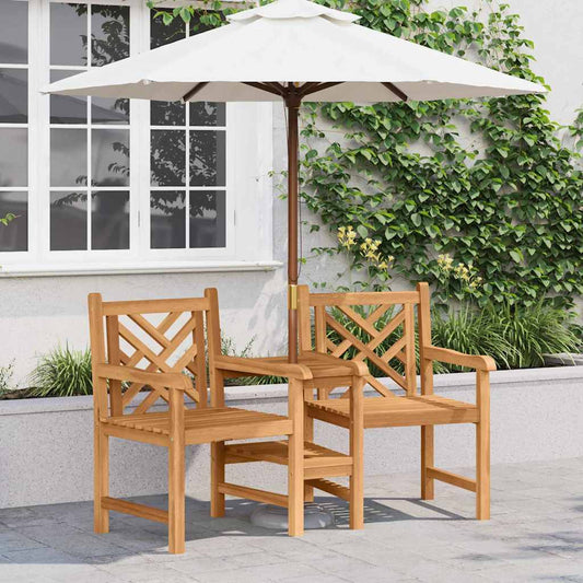 vidaXL Garden Outdoor Chairs 152 x 63 x 89 cm Solid Teak Wood