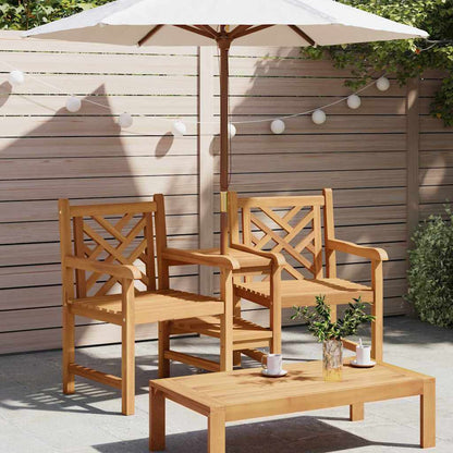 vidaXL Garden Outdoor Chairs 152 x 63 x 89 cm Solid Teak Wood