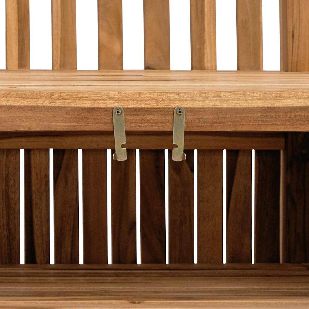 vidaXL Garden Bench with Storage 114 x 60 x 90 cm Solid Teak Wood