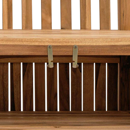 vidaXL Garden Bench with Storage 114 x 60 x 90 cm Solid Teak Wood