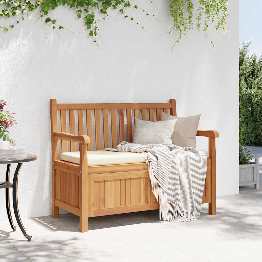vidaXL Garden Bench with Storage 114 x 60 x 90 cm Solid Teak Wood