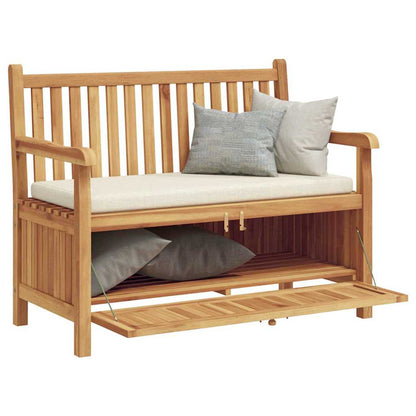 vidaXL Garden Bench with Storage 114 x 60 x 90 cm Solid Teak Wood