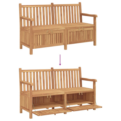 vidaXL Garden Bench with Storage 150 x 60 x 90 cm Solid Teak Wood