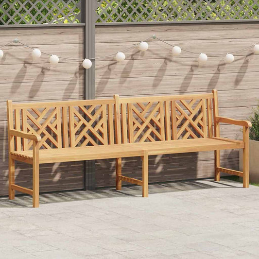 vidaXL Garden Bench Brown 228 x 60 x 90 cm Solid teak wood