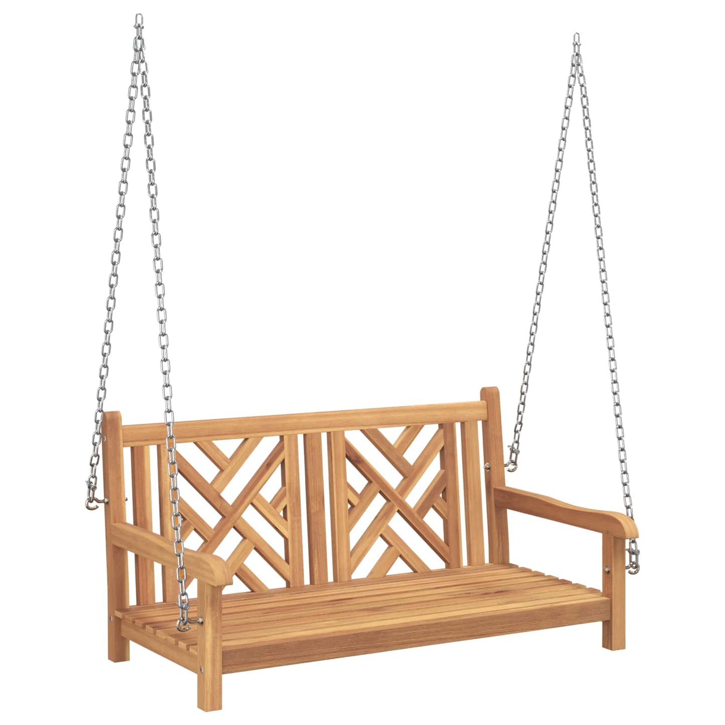 vidaXL Garden Swing Bench 114 x 60 x 64 cm Solid Teak Wood