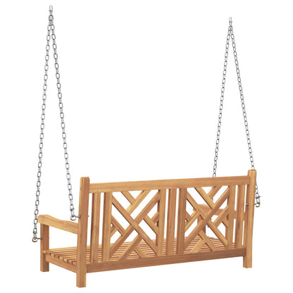 vidaXL Garden Swing Bench 114 x 60 x 64 cm Solid Teak Wood