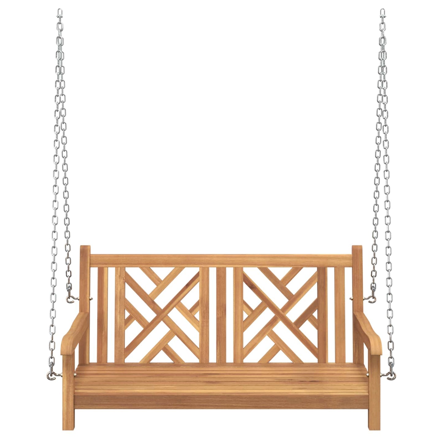 vidaXL Garden Swing Bench 114 x 60 x 64 cm Solid Teak Wood
