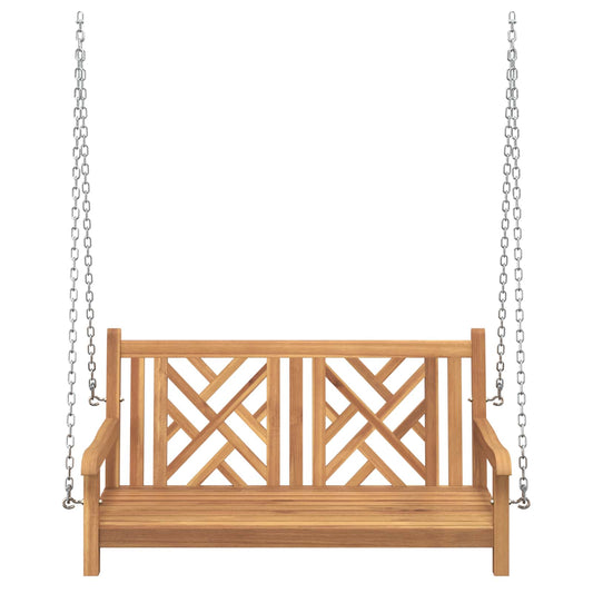 vidaXL Garden Swing Bench 114 x 60 x 64 cm Solid Teak Wood