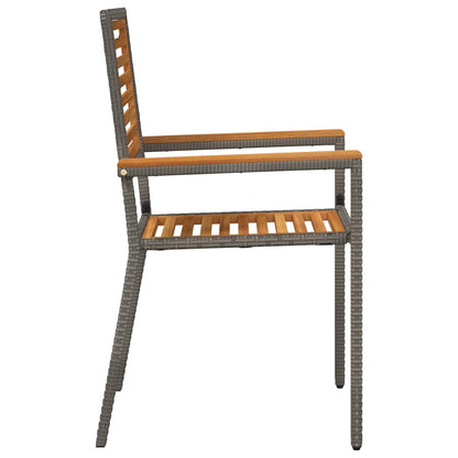 vidaXL Garden Stacking Chairs 2 pcs Brown and Grey 54 x 56 x 90 cm