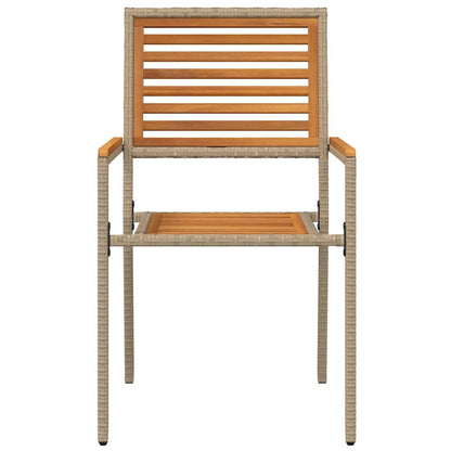 vidaXL Garden Stacking Chairs 2 pcs Brown and Beige 54 x 56 x 90 cm