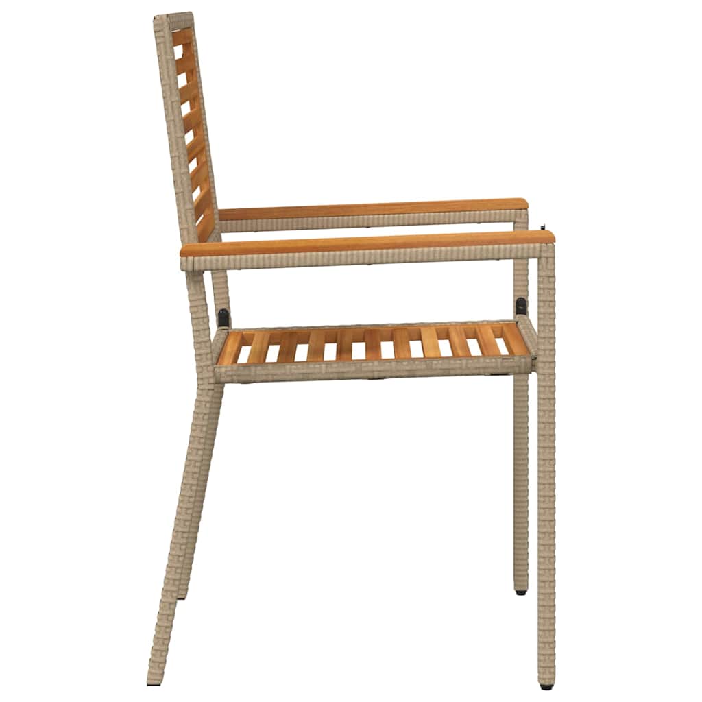 vidaXL Garden Stacking Chairs 2 pcs Brown and Beige 54 x 56 x 90 cm