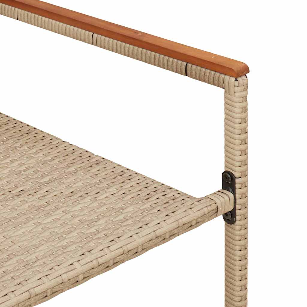vidaXL Garden Stacking Chairs 2 pcs Cream and Brown 54 x 56 x 90 cm