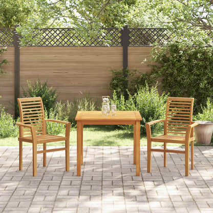 vidaXL Dining Chair 2 pcs Brown 62 x 55 x 94 cm Solid Teak Wood
