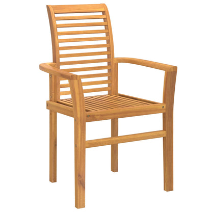 vidaXL Dining Chair 2 pcs Brown 62 x 55 x 94 cm Solid Teak Wood