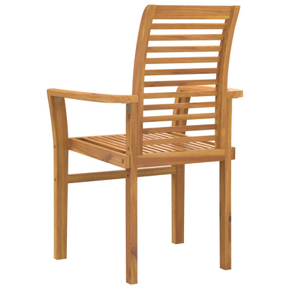 vidaXL Dining Chair 2 pcs Brown 62 x 55 x 94 cm Solid Teak Wood