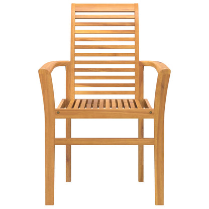 vidaXL Dining Chair 2 pcs Brown 62 x 55 x 94 cm Solid Teak Wood