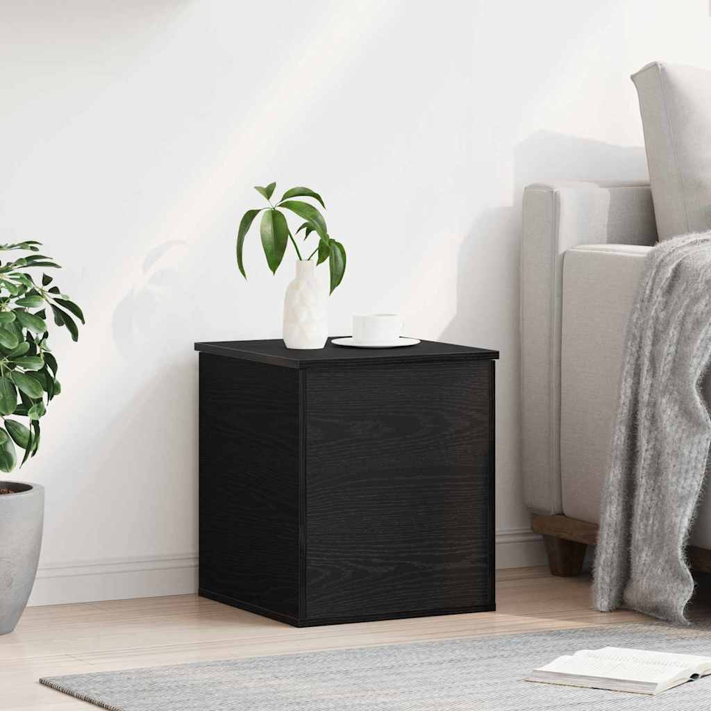 vidaXL Storage Box Black Oak 40 x 42 x 46 cm Engineered Wood