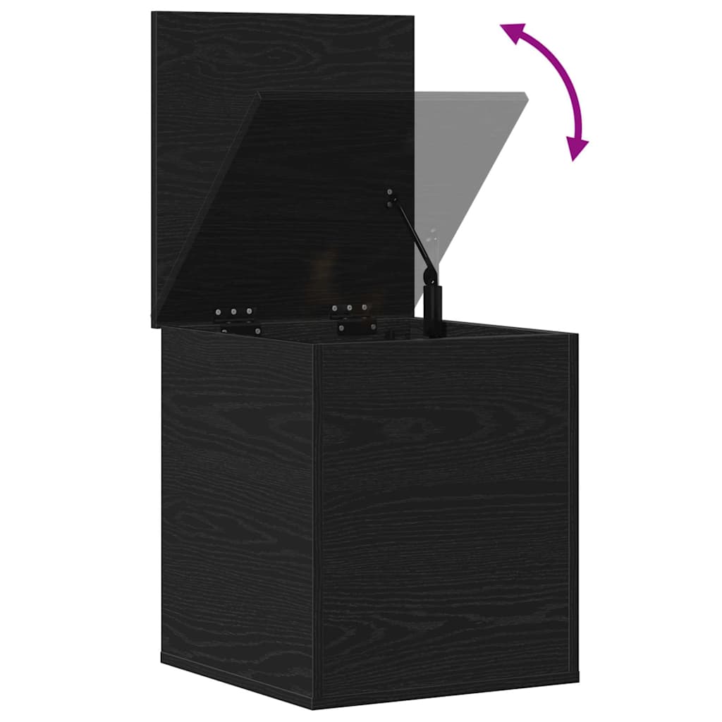 vidaXL Storage Box Black Oak 40 x 42 x 46 cm Engineered Wood