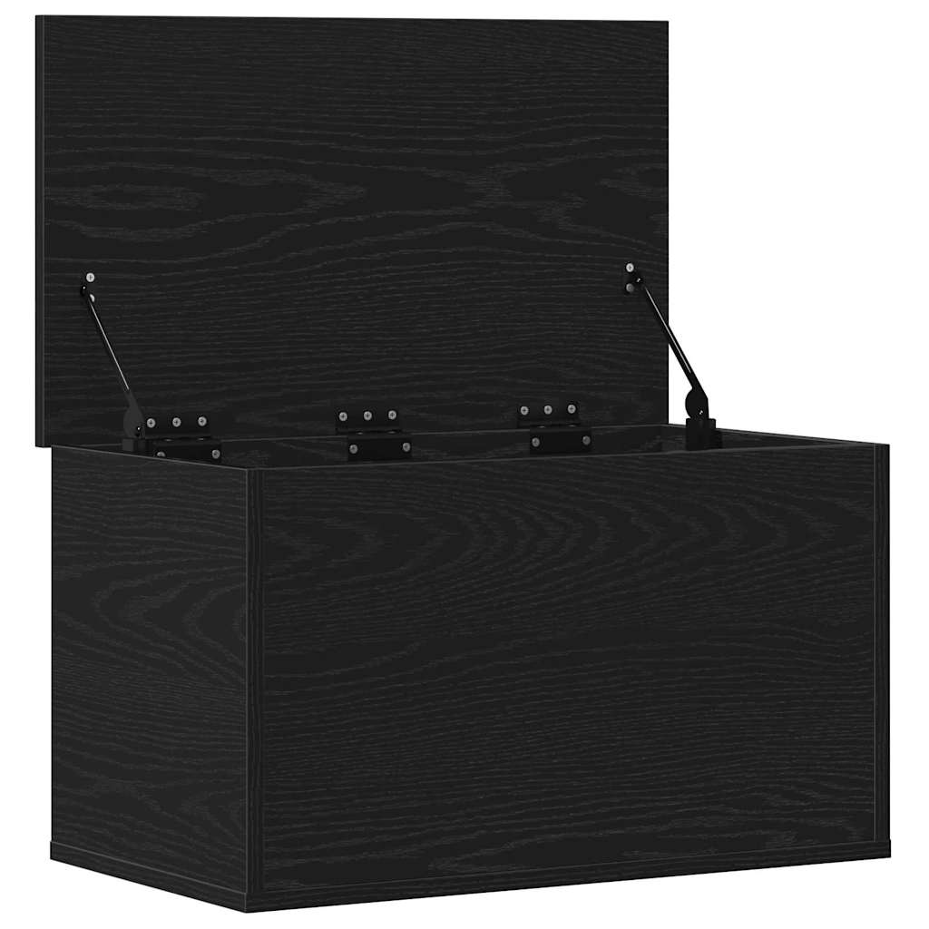 vidaXL Storage Box Black Oak 60 x 35 x 35 cm Engineered Wood
