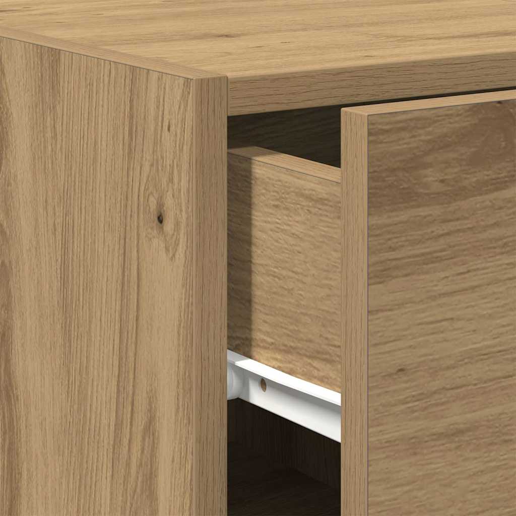 vidaXL Sideboard with Drawer Artisan Oak 30 x 42.5 x 93 cm