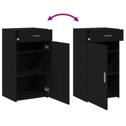 vidaXL Sideboard Black Oak 50 x 42.5 x 93 cm