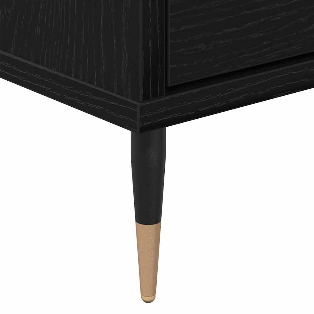 vidaXL TV Cabinet Black Oak 150 x 30 x 45 cm Engineered Wood